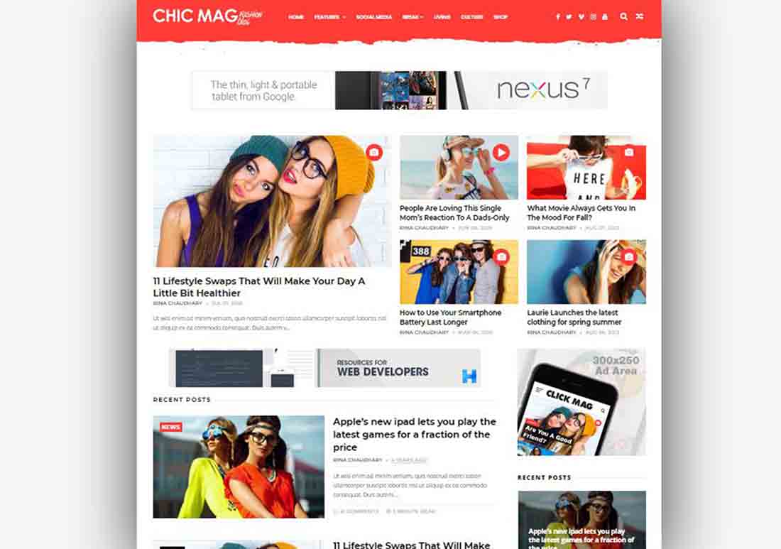 ChicMag Blogger Template For Fashion & Lifestyle