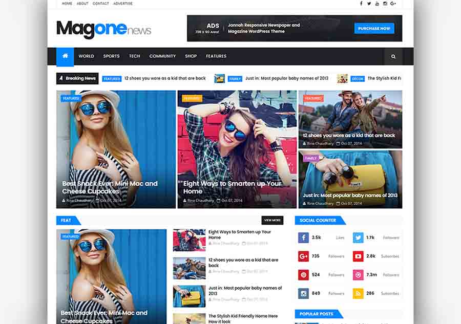 MagOne Responsive Blogger Template Ad Ready