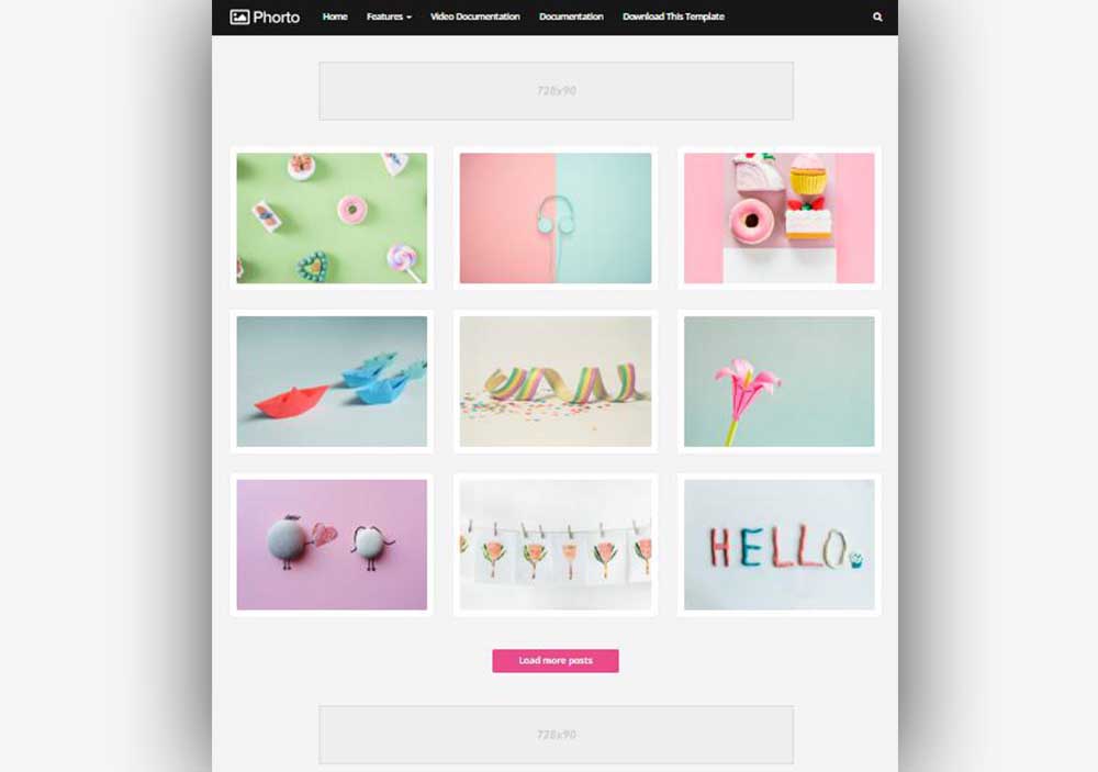 Phorto Blogger Template For Photography & Beauty Blog